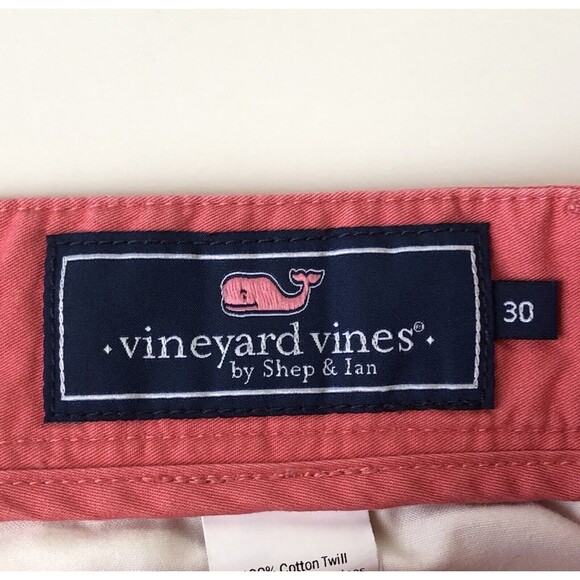 Vineyard Vines Men's 100% Cotton Club Short Nantucket Red Pink • Size 30 - Picture 4 of 15
